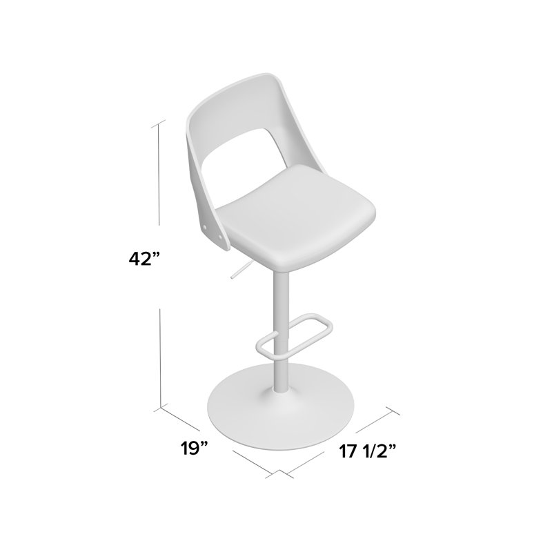 Corrigan Studio® Swivel Adjustable Height Bar Stool & Reviews Wayfair